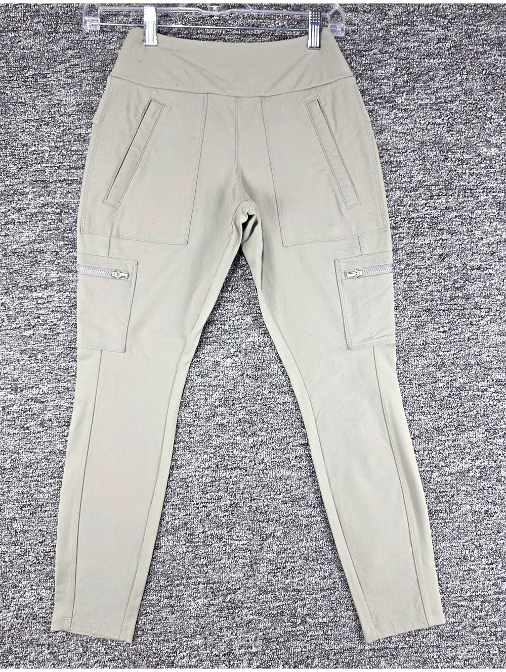 Athleta Headlands Hybrid Cargo Pants Women's 0P Petite Green Pull-On Stretch